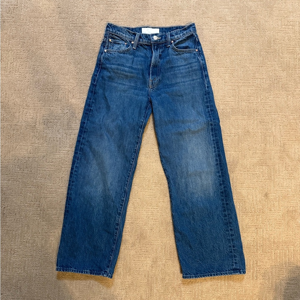 Mother Dodger Ankle Jeans in Green Thumb wash